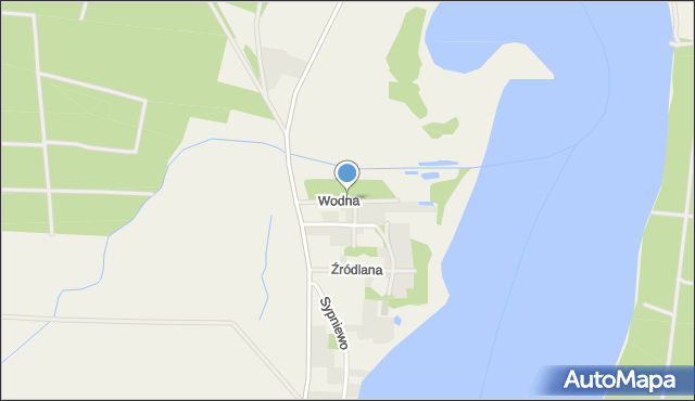 Sypniewo gmina Margonin, Wodna, mapa Sypniewo gmina Margonin