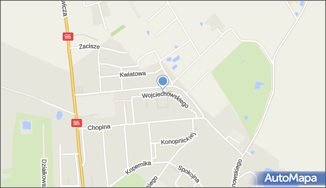 Sztum, Wojciechowskiego, mapa Sztum