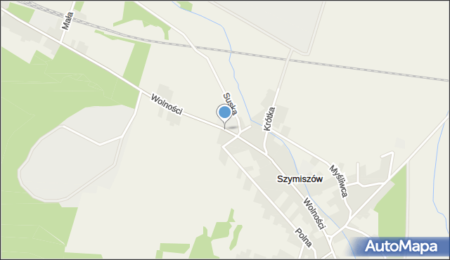 Szymiszów, Wolności, mapa Szymiszów