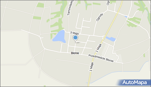 Tarnogród, Wojska Polskiego, mapa Tarnogród
