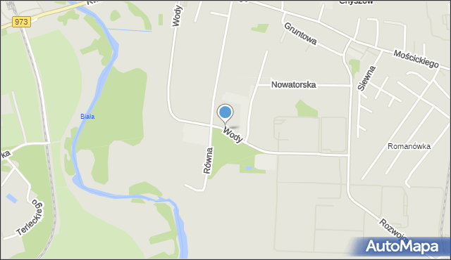 Tarnów, Wody Wiesława, mapa Tarnów