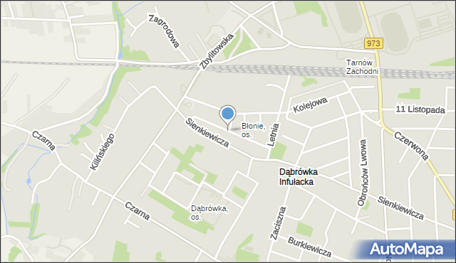 Tarnów, Wołodyjowskiego Michała, mapa Tarnów