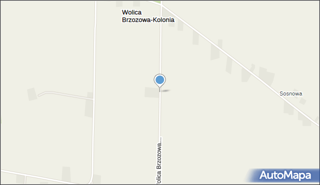 Tomaszów Lubelski, Wolica Brzozowa-Kolonia, mapa Tomaszów Lubelski