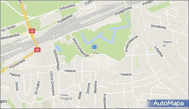 Toruń, Woyczyńskiego Stanisława, gen., mapa Torunia