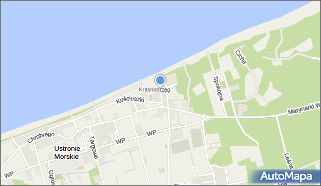 Ustronie Morskie, Wolności, mapa Ustronie Morskie