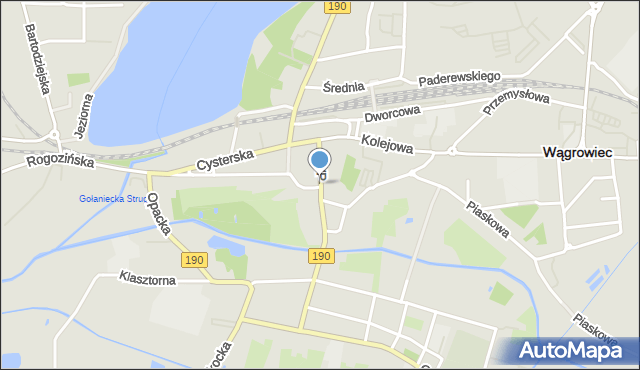 Wągrowiec, Wojska Polskiego, mapa Wągrowiec