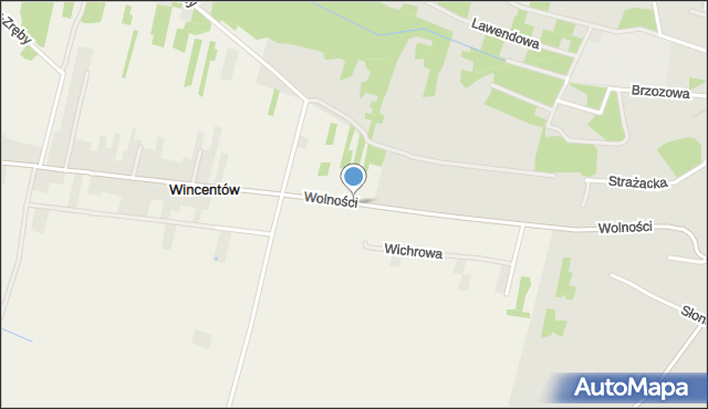 Wincentów gmina Piekoszów, Wolności, mapa Wincentów gmina Piekoszów