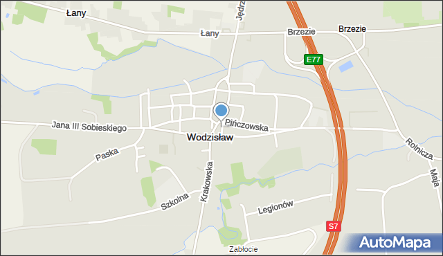Wodzisław, Wodzisław, mapa Wodzisław