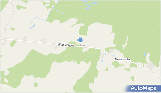 Wojciechów gmina Hańsk, Wojciechów, mapa Wojciechów gmina Hańsk