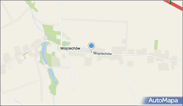 Wojciechów gmina Zagrodno, Wojciechów, mapa Wojciechów gmina Zagrodno