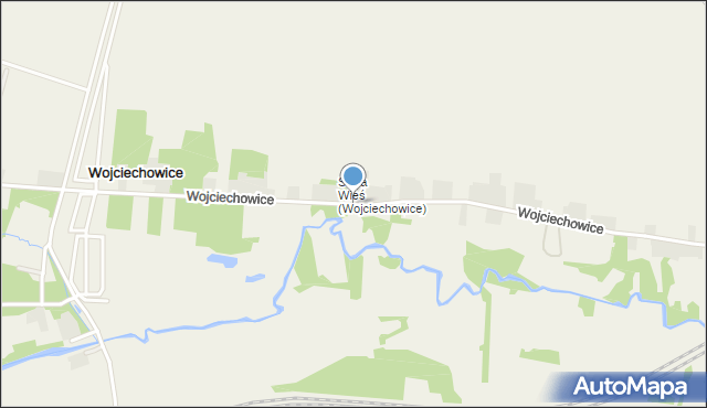 Wojciechowice gmina Sędziszów, Wojciechowice, mapa Wojciechowice gmina Sędziszów