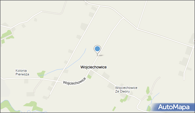 Wojciechowice gmina Waśniów, Wojciechowice, mapa Wojciechowice gmina Waśniów