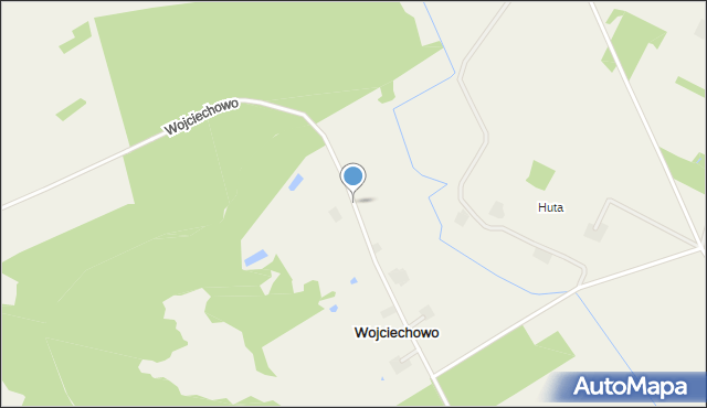 Wojciechowo gmina Rzgów, Wojciechowo, mapa Wojciechowo gmina Rzgów