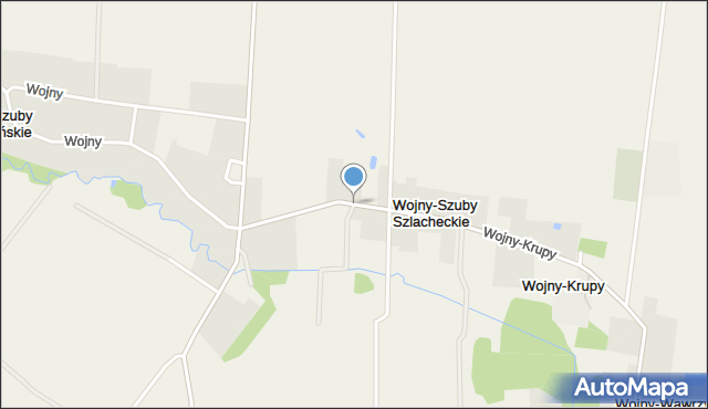 Wojny-Szuby Szlacheckie, Wojny-Szuby Szlacheckie, mapa Wojny-Szuby Szlacheckie