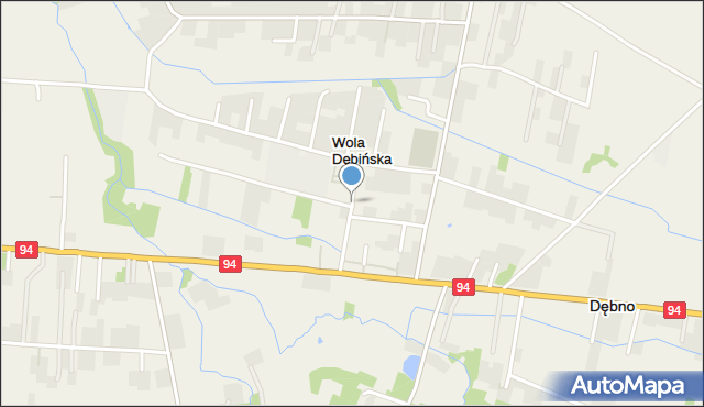 Wola Dębińska, Wola Dębińska, mapa Wola Dębińska