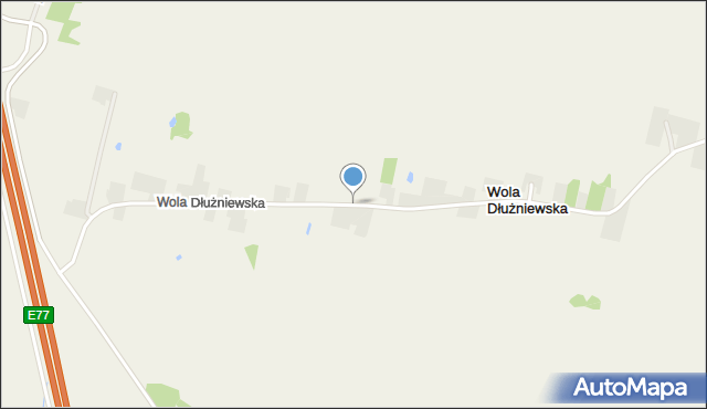 Wola Dłużniewska, Wola Dłużniewska, mapa Wola Dłużniewska