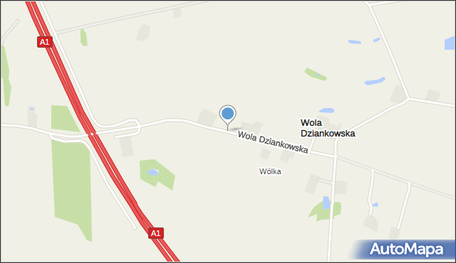 Wola Dziankowska, Wola Dziankowska, mapa Wola Dziankowska