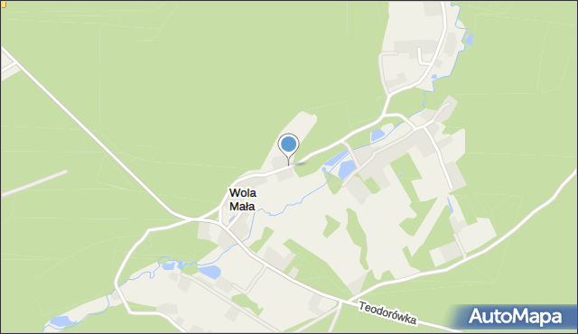 Wola Mała gmina Biłgoraj, Wola Mała, mapa Wola Mała gmina Biłgoraj