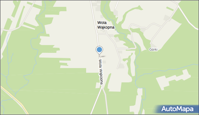 Wola Wąkopna, Wola Wąkopna, mapa Wola Wąkopna