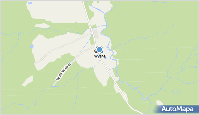 Wola Wyżna, Wola Wyżna, mapa Wola Wyżna