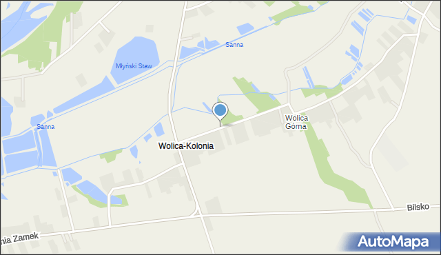 Wolica-Kolonia gmina Modliborzyce, Wolica-Kolonia, mapa Wolica-Kolonia gmina Modliborzyce