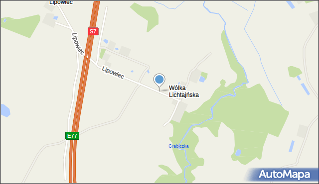 Wólka Lichtajńska, Wólka Lichtajńska, mapa Wólka Lichtajńska