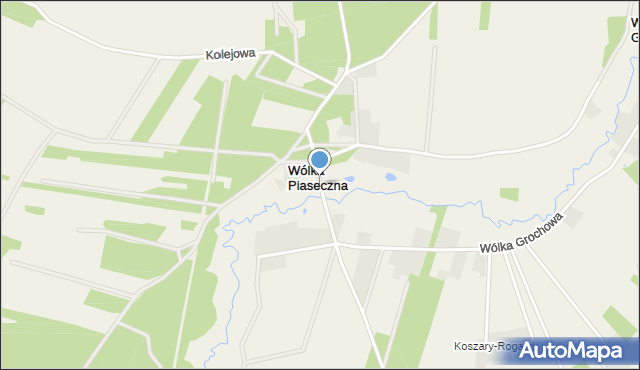 Wólka Piaseczna gmina Długosiodło, Wólka Piaseczna, mapa Wólka Piaseczna gmina Długosiodło