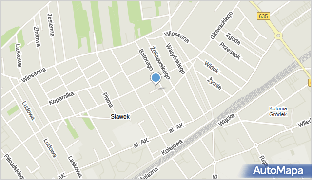 Wołomin, Wołyńska, mapa Wołomin