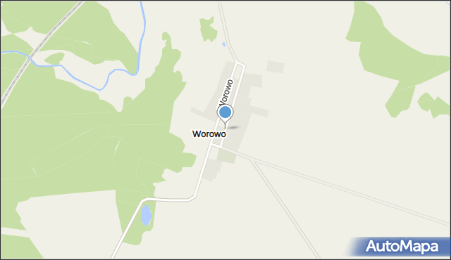Worowo gmina Łobez, Worowo, mapa Worowo gmina Łobez