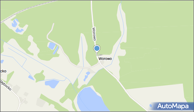 Worowo gmina Murowana Goślina, Worowo, mapa Worowo gmina Murowana Goślina