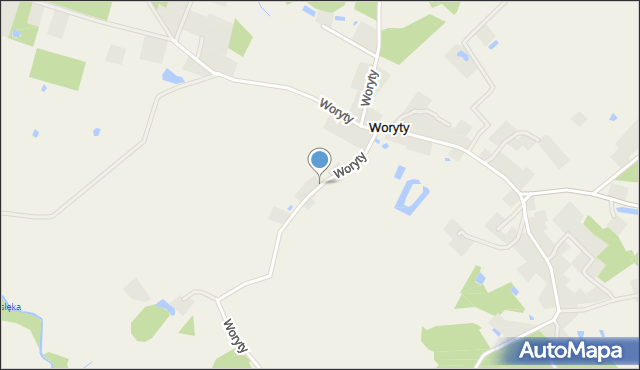 Woryty, Woryty, mapa Woryty