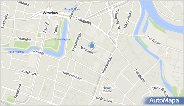 Wrocław, Worcella Stanisława, mapa Wrocławia