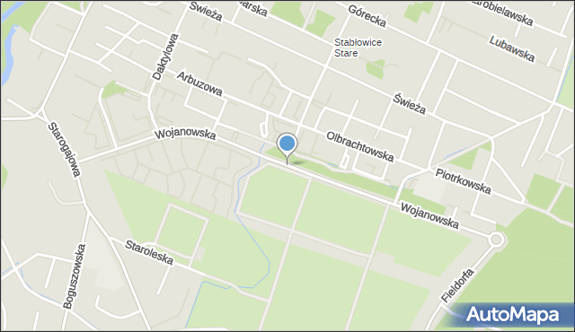 Wrocław, Wojanowska, mapa Wrocławia