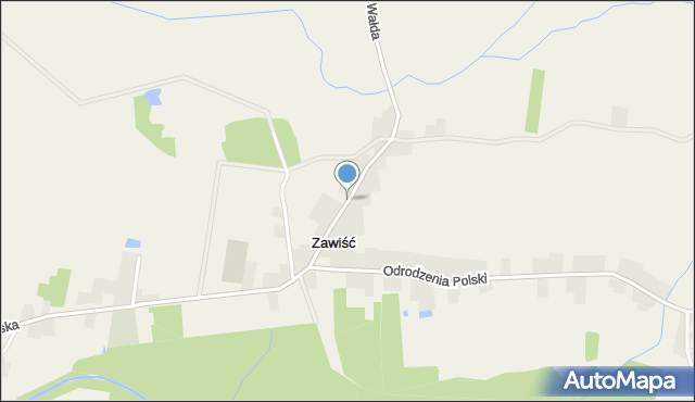 Zawiść, Wołczyńska, mapa Zawiść