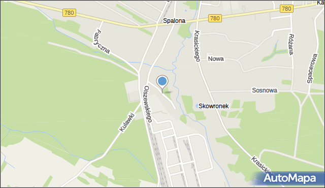 Alwernia, Wróblewskiego Zygmunta, gen., mapa Alwernia