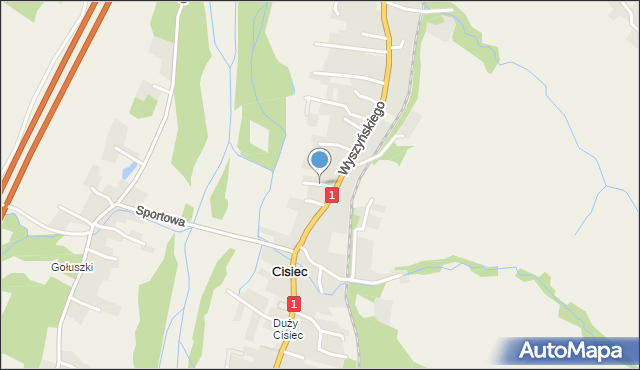 Cisiec, Wrzosowa, mapa Cisiec