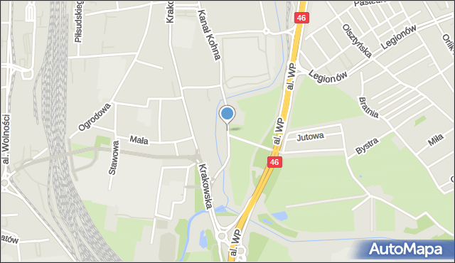 Częstochowa, Wróblewskiego, ks., mapa Częstochowy