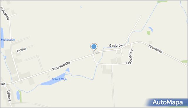 Głoska, Wrocławska, mapa Głoska