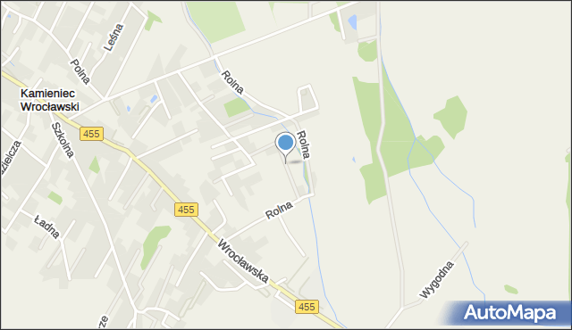 Kamieniec Wrocławski, Wrzosowa, mapa Kamieniec Wrocławski