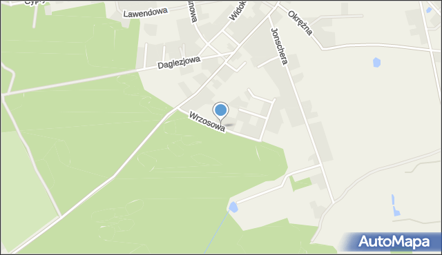 Kicin gmina Czerwonak, Wrzosowa, mapa Kicin gmina Czerwonak