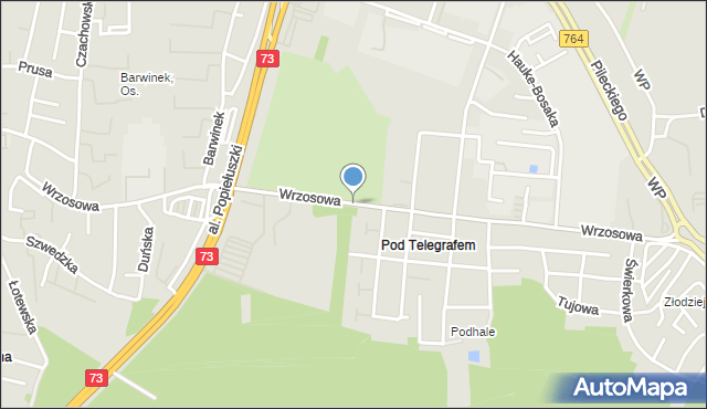 Kielce, Wrzosowa, mapa Kielc