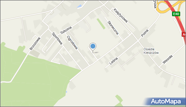 Kleszczów gmina Rudziniec, Wrzosowa, mapa Kleszczów gmina Rudziniec