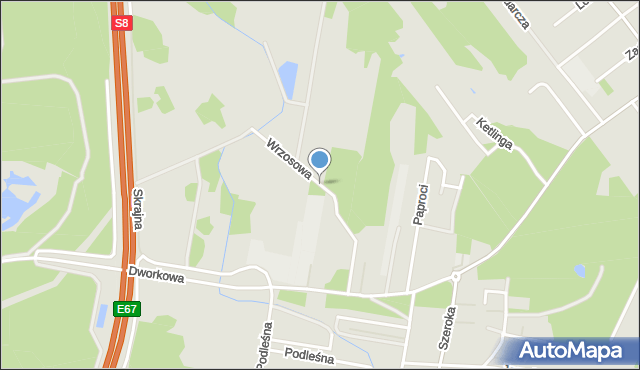 Kobyłka, Wrzosowa, mapa Kobyłka