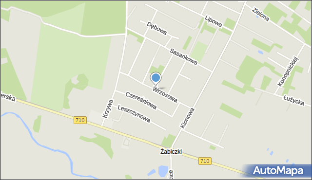 Konstantynów Łódzki, Wrzosowa, mapa Konstantynów Łódzki