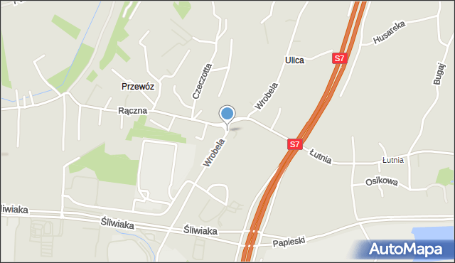 Kraków, Wrobela Feliksa, mapa Krakowa