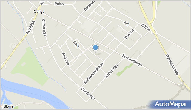 Krapkowice, Wróblewskiego, mapa Krapkowice