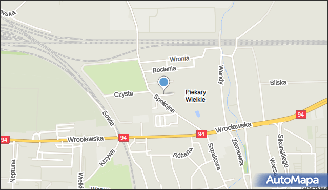 Legnica, Wróbla, mapa Legnicy