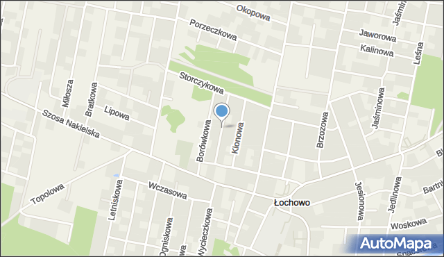 Łochowo, Wrzosowa, mapa Łochowo