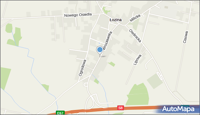 Łozina, Wrocławska, mapa Łozina