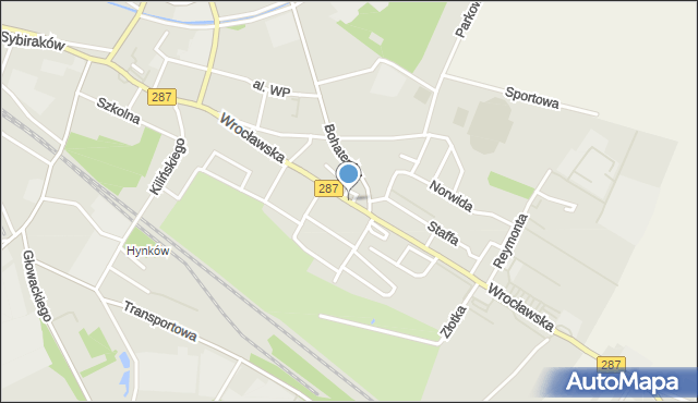 Lubsko, Wrocławska, mapa Lubsko